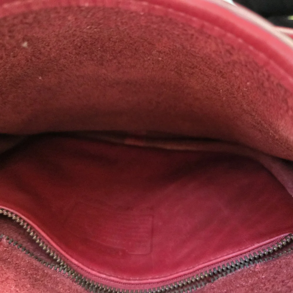 Vintage Coach Large Side Pack In Red - Picture 6 of 13